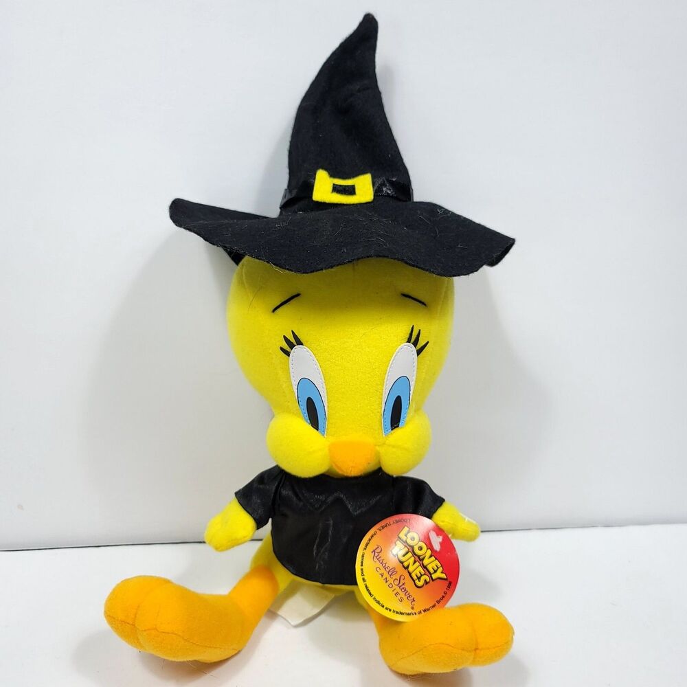 Looney Tunes Tweety Bird Witch Hat Halloween Costume Plush Stuffed Animal 13"